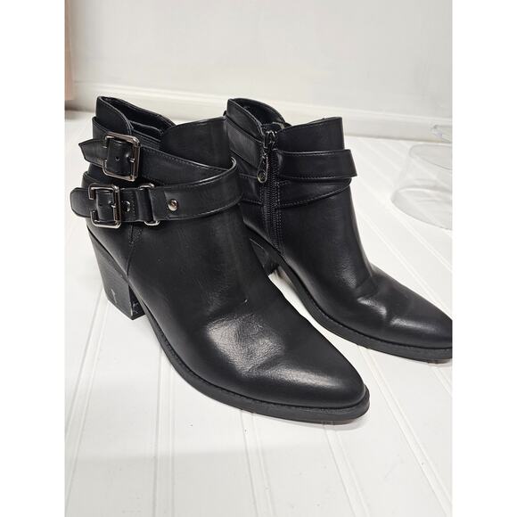 Guess GBG Black Vegan leather cowgirl ankle boots size6.5 - Picture 2 of 8